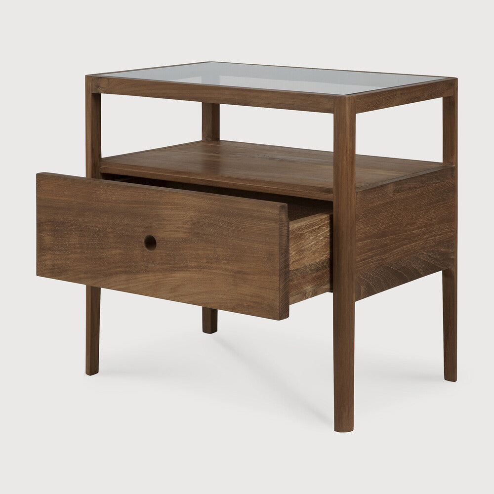 Reclaimed Teak Spindle Bedside Table