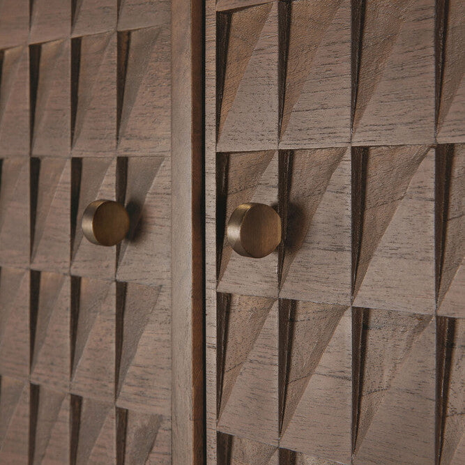 Ethnicraft Sono Cupboard in teak, FSC-certified solid teak with varnished finish