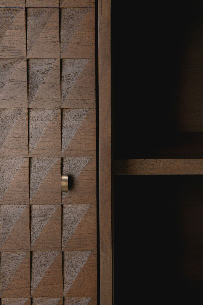 Ethnicraft Sono Cupboard in teak, FSC-certified solid teak with varnished finish