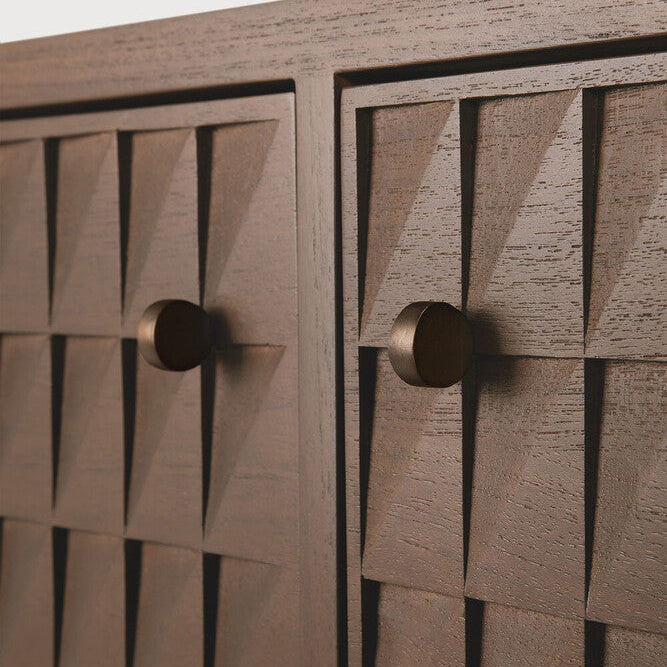 Ethnicraft Sono TV Cupboard in teak, FSC-certified solid teak with varnished finish