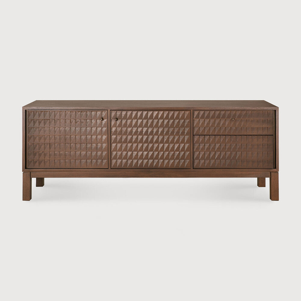 Ethnicraft Sono TV Cupboard in teak, FSC-certified solid teak with varnished finish