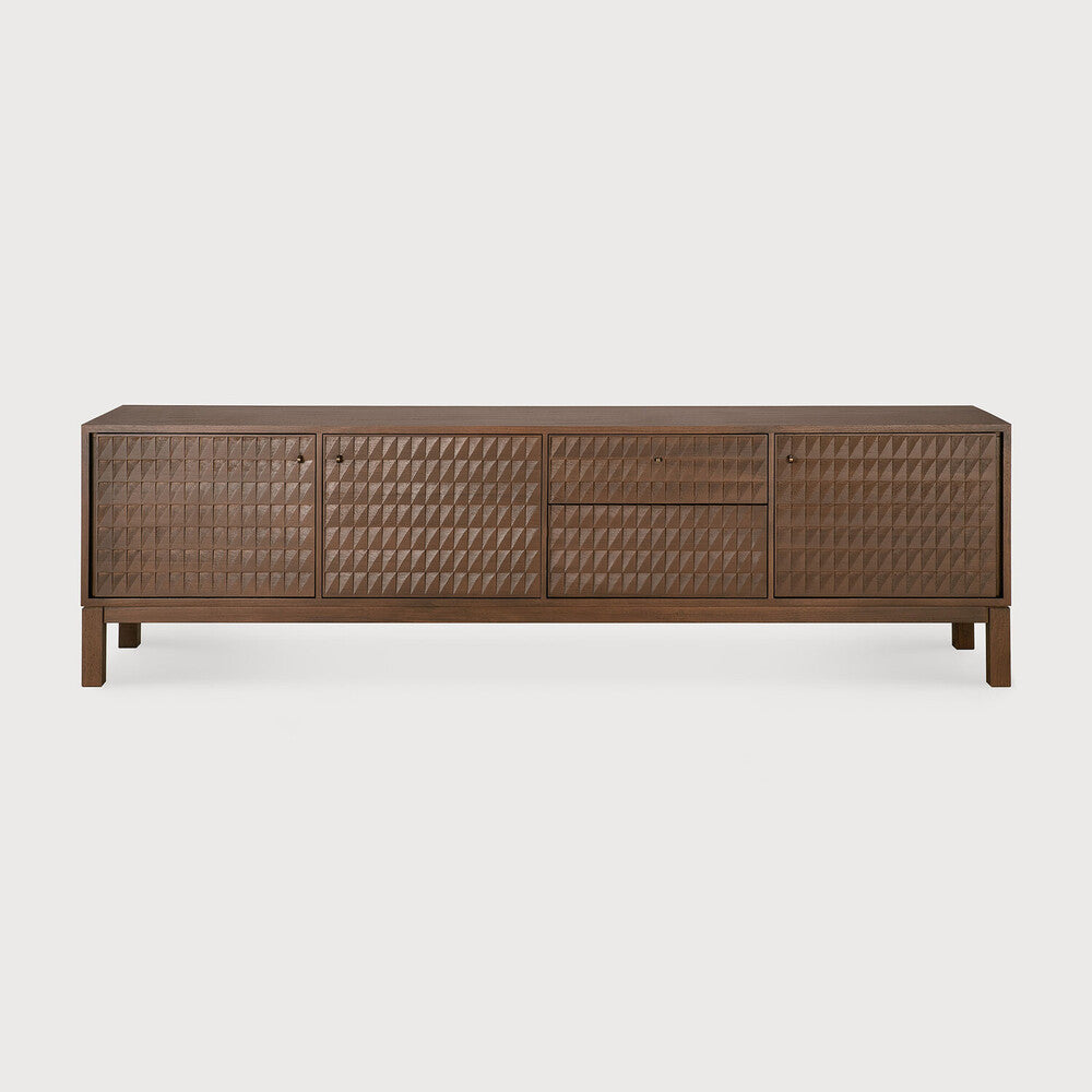 Ethnicraft Sono TV Cupboard in teak, FSC-certified solid teak with varnished finish
