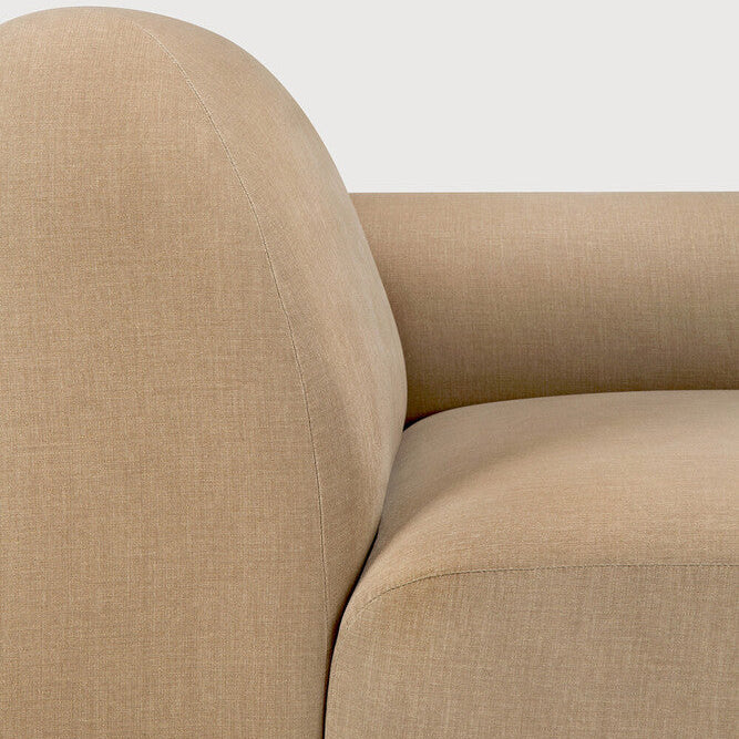 Ethnicraft Bulky One Arm Sofa with FSC-certified solid wood frame, Belgian design