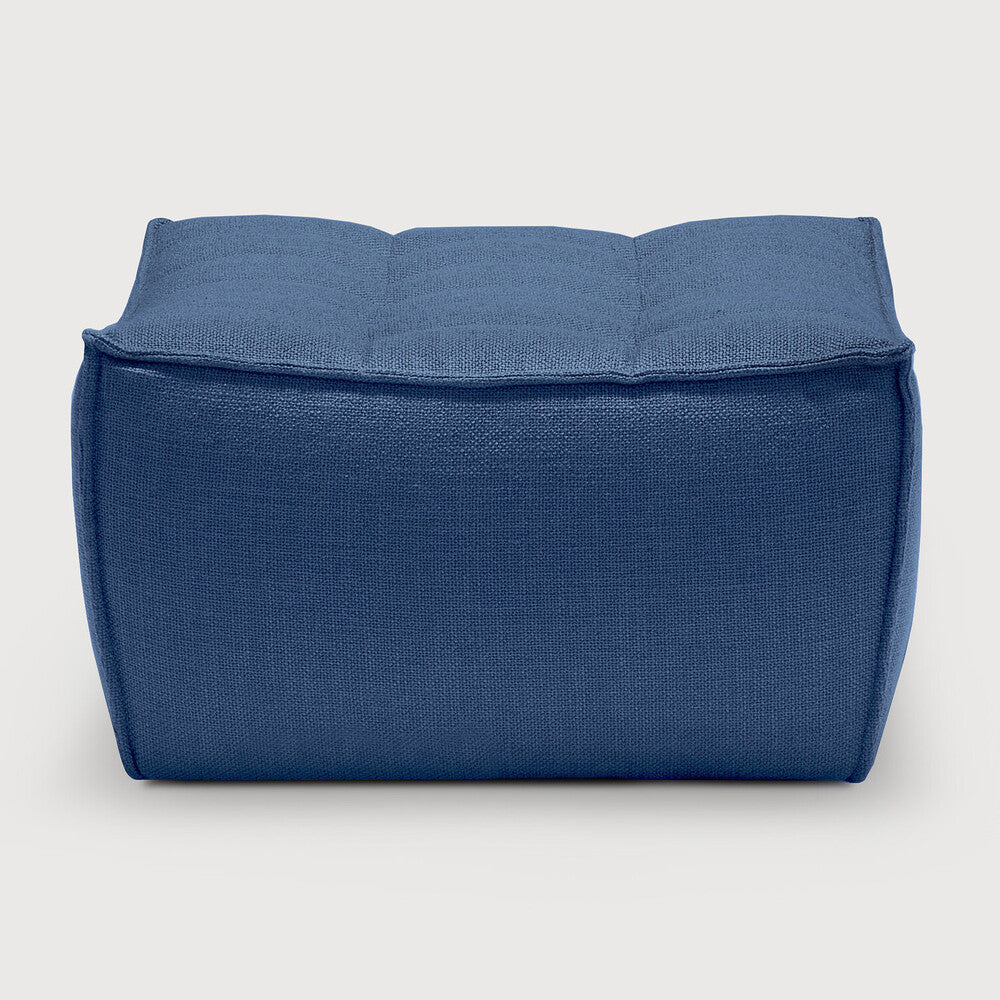 Ethnicraft N701 Footstool with FSC-certified solid wood frame, Belgian design