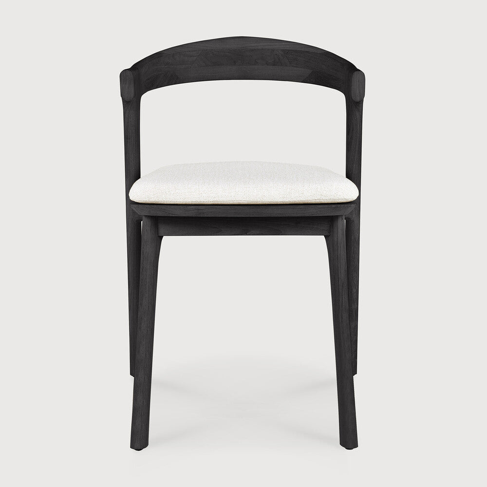 Ethnicraft Bok Outdoor Dining Chair in Teak with Off White cushion