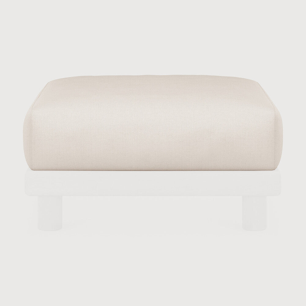 Ethnicraft Monocle outdoor footstool cushion, woven outdoor textile by Belgian brand Ethnicraft