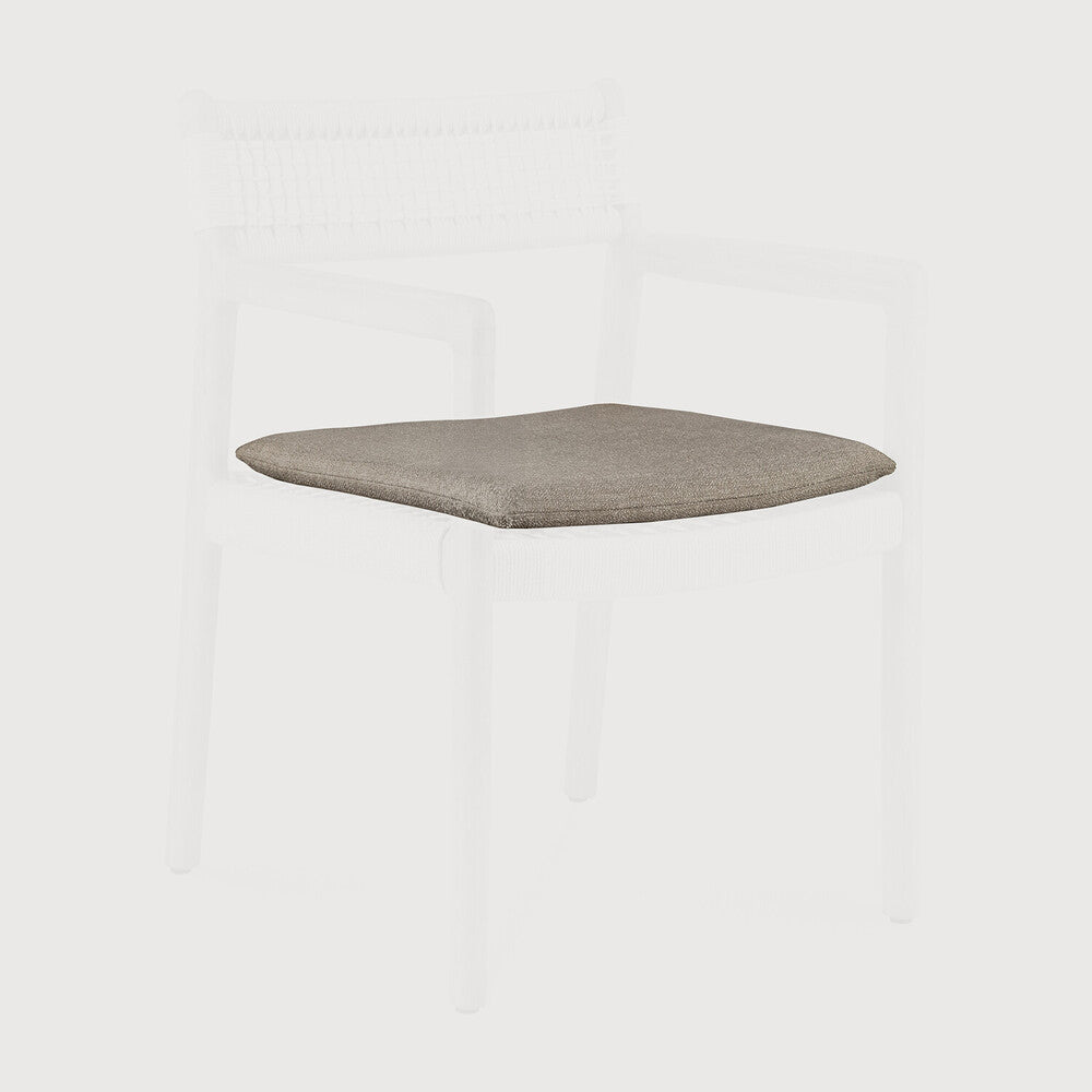 Ethnicraft Jack Woven Outdoor Dining Chair Cushion styled in a dining room