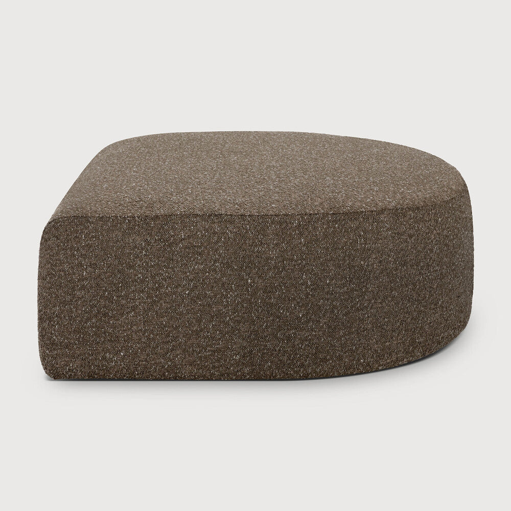 Ethnicraft Bulky Semi-Circle Footstool with FSC-certified solid wood frame, Belgian design