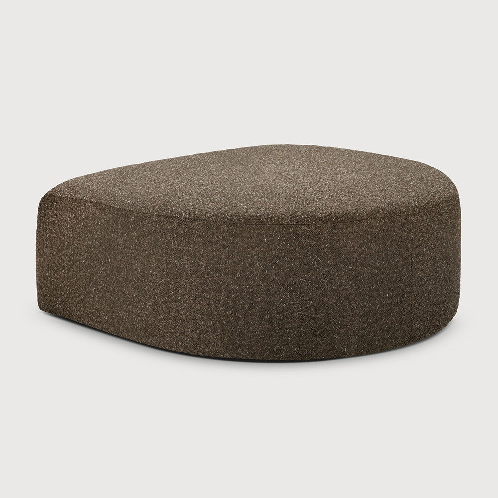 Ethnicraft Bulky Semi-Circle Footstool with FSC-certified solid wood frame, Belgian design