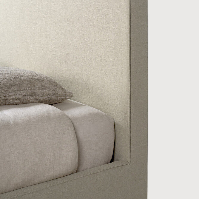 Ethnicraft Revive headboard and bed frame, FSC-certified solid wood furniture by Belgian brand