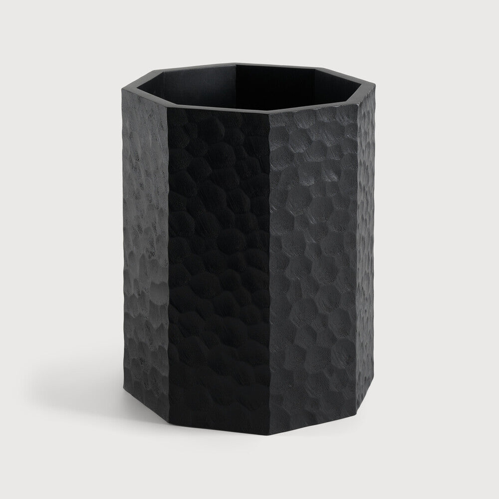 Ethnicraft Chopped Paper Basket in mahogany, FSC-certified solid mahogany with varnished finish