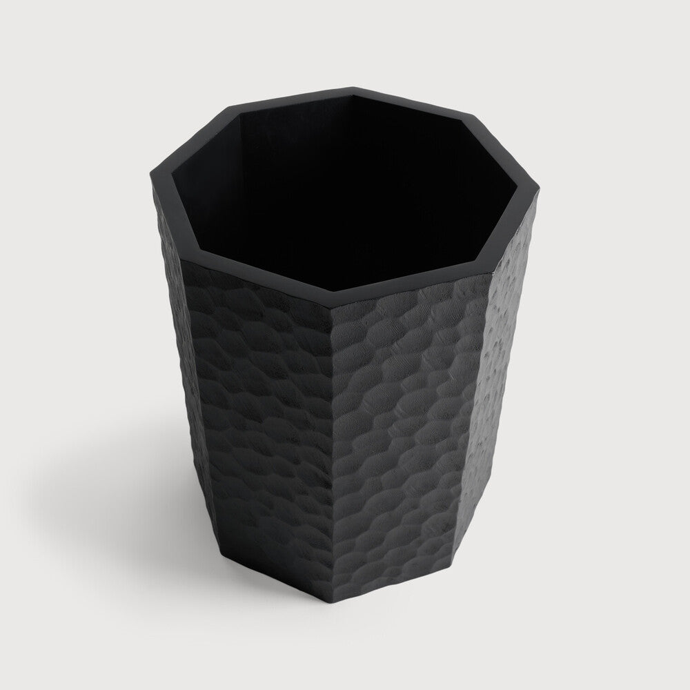 Ethnicraft Chopped Paper Basket in mahogany, FSC-certified solid mahogany with varnished finish