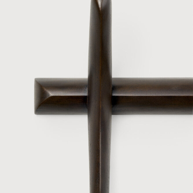 Ethnicraft PI Coat Rack in mahogany, FSC-certified solid mahogany