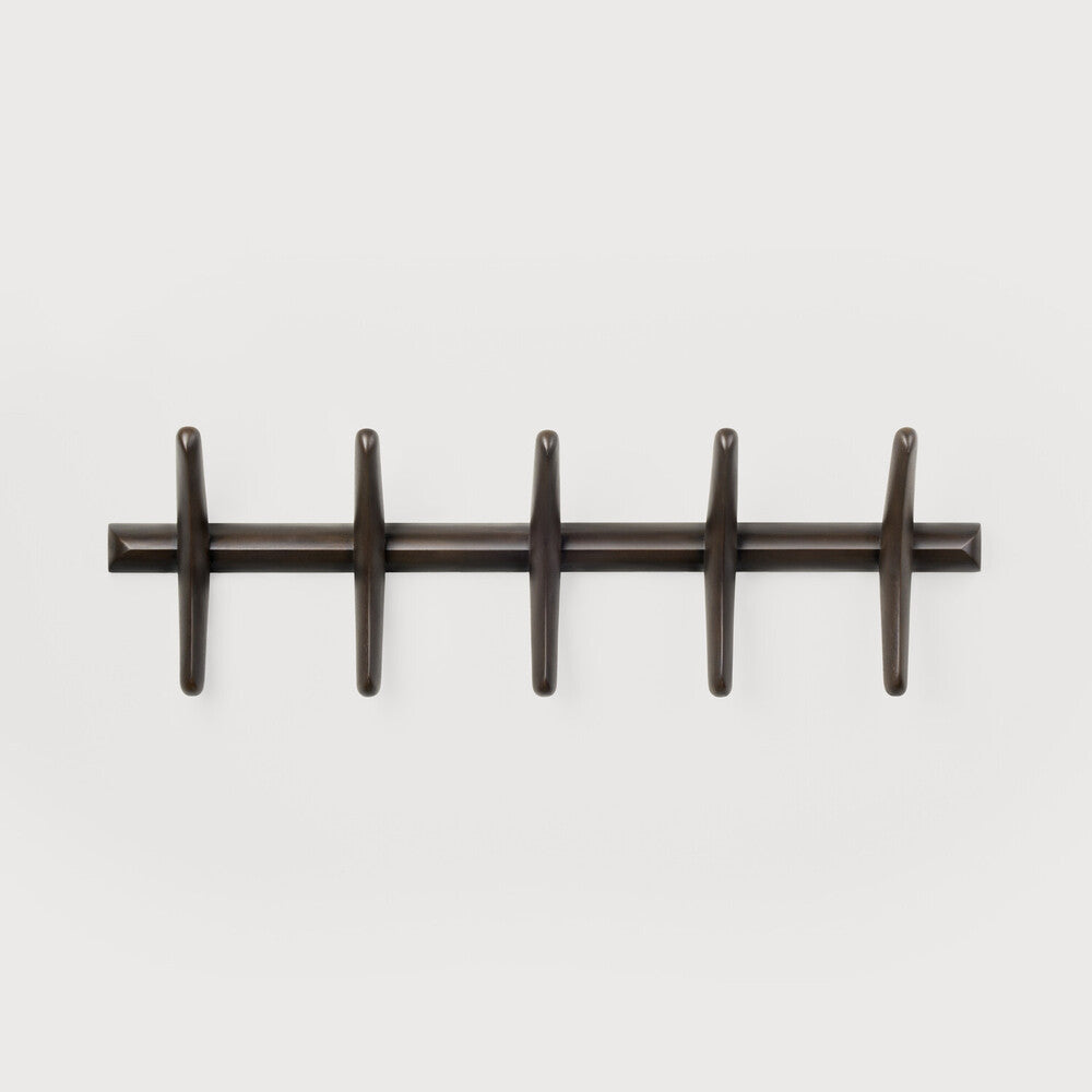 Ethnicraft PI Coat Rack in mahogany, FSC-certified solid mahogany