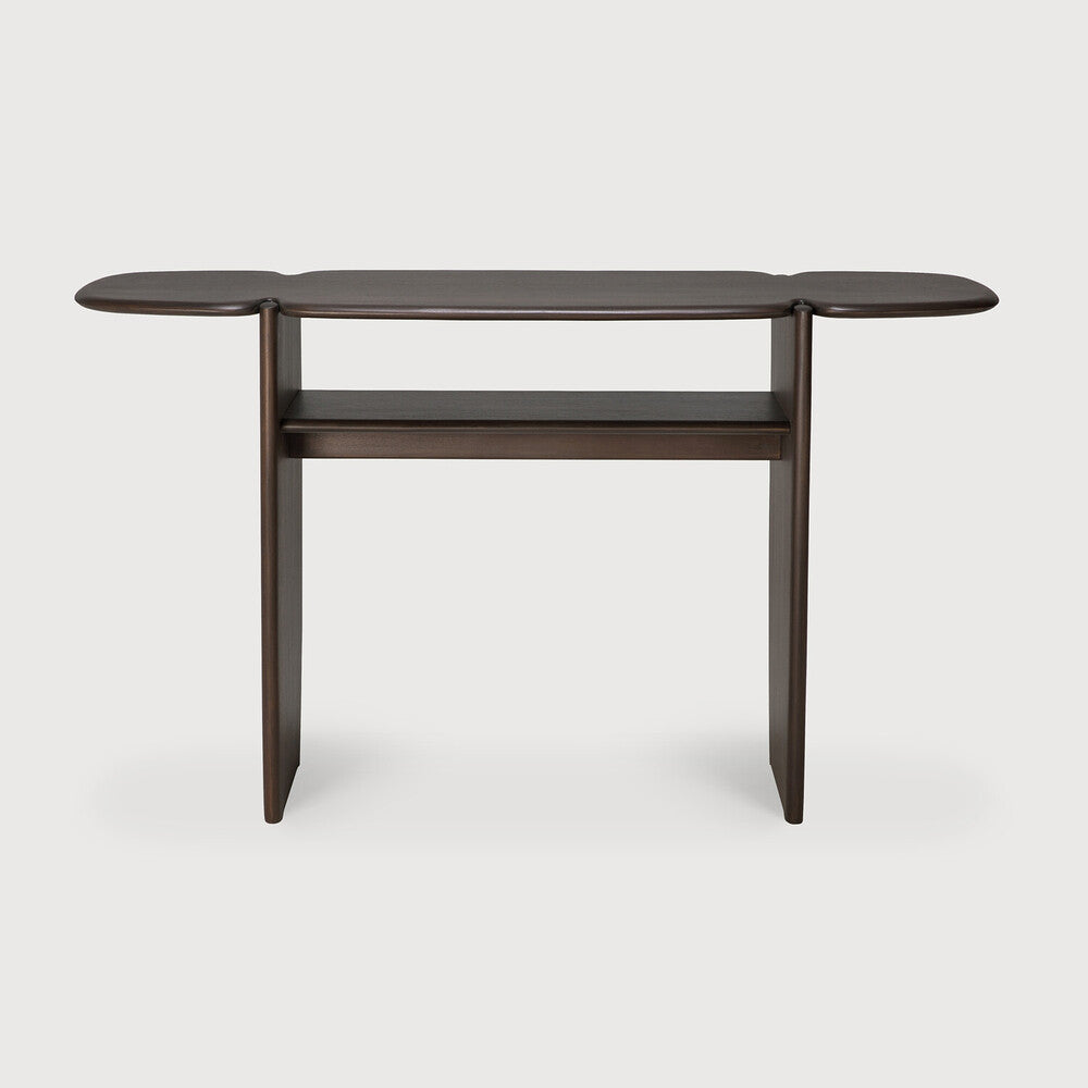Ethnicraft Pi Console Table in mahogany, FSC-certified solid mahogany