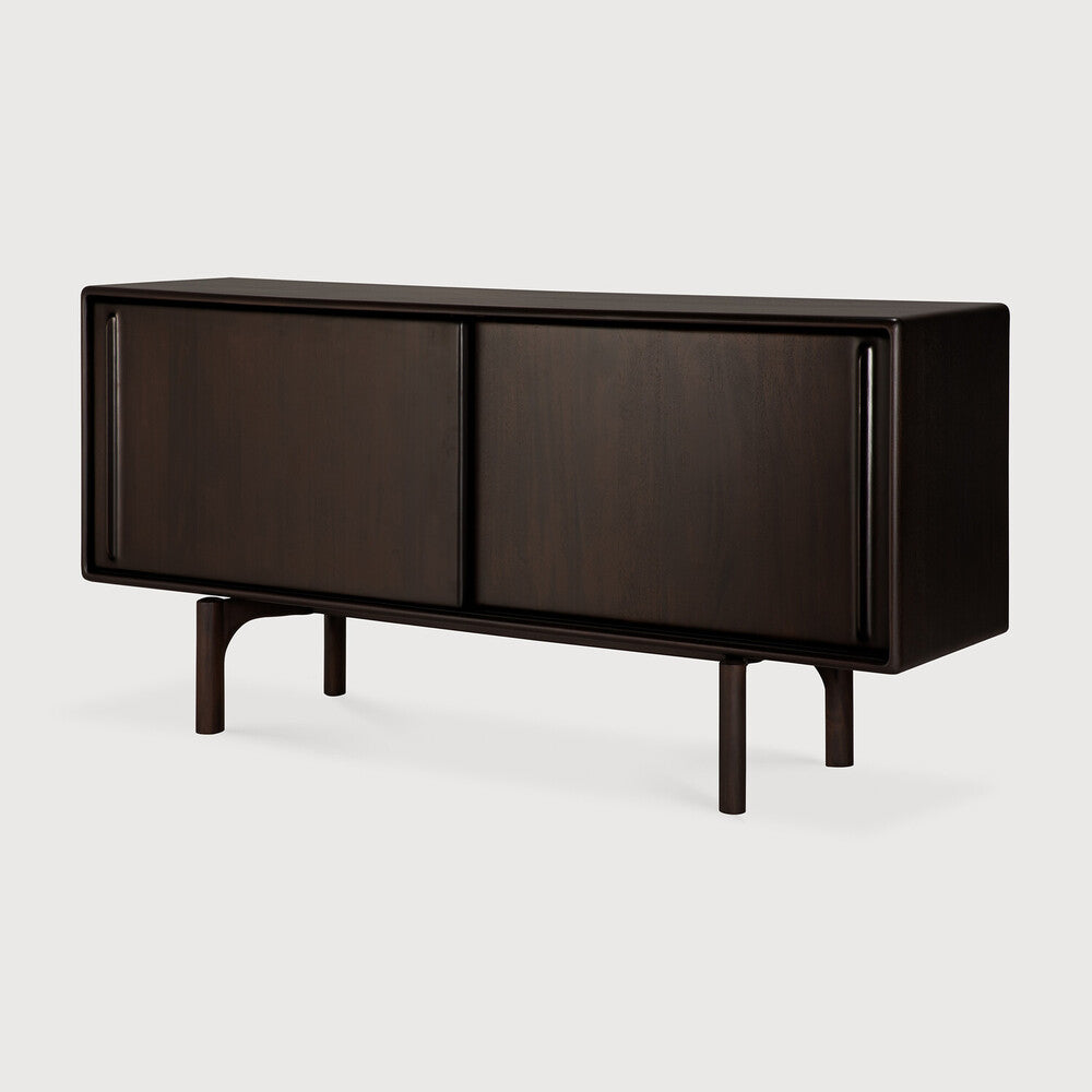 Ethnicraft Flow Sideboard in mahogany, FSC-certified solid mahogany with varnished finish