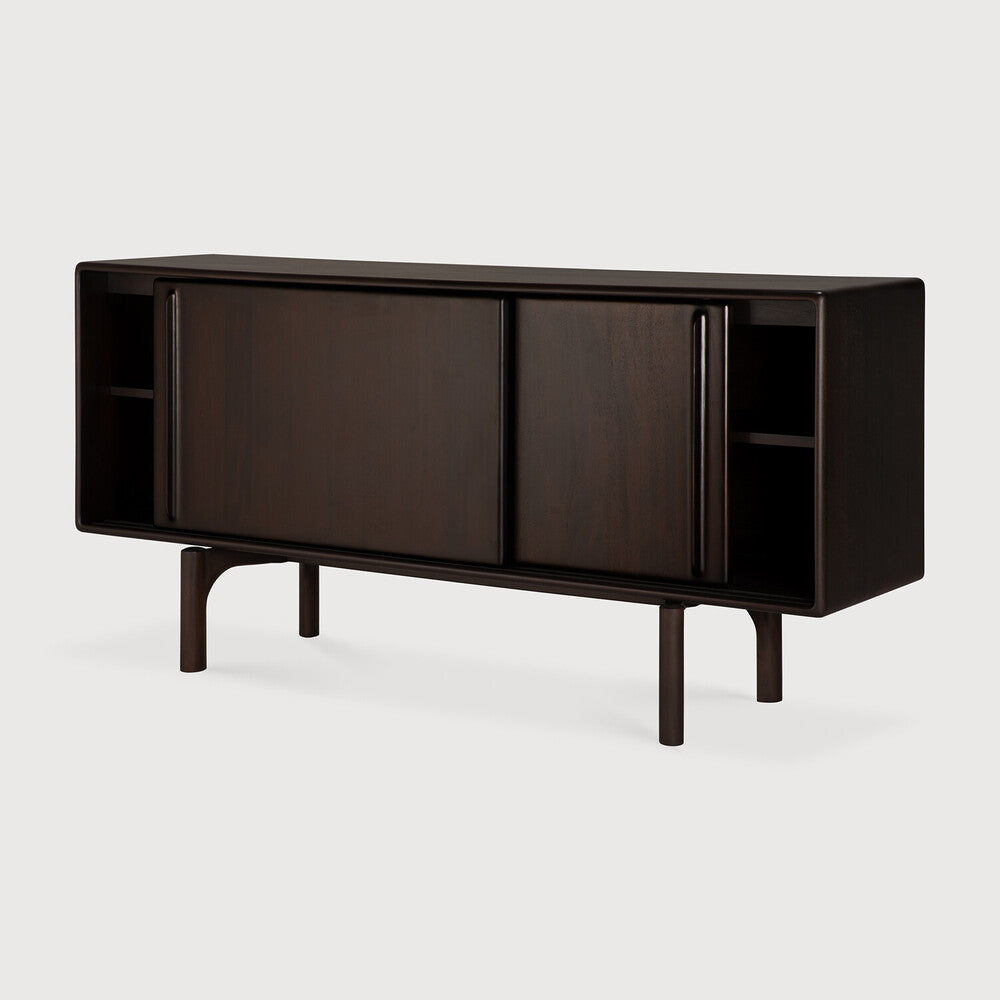 Ethnicraft Flow Sideboard in mahogany, FSC-certified solid mahogany with varnished finish