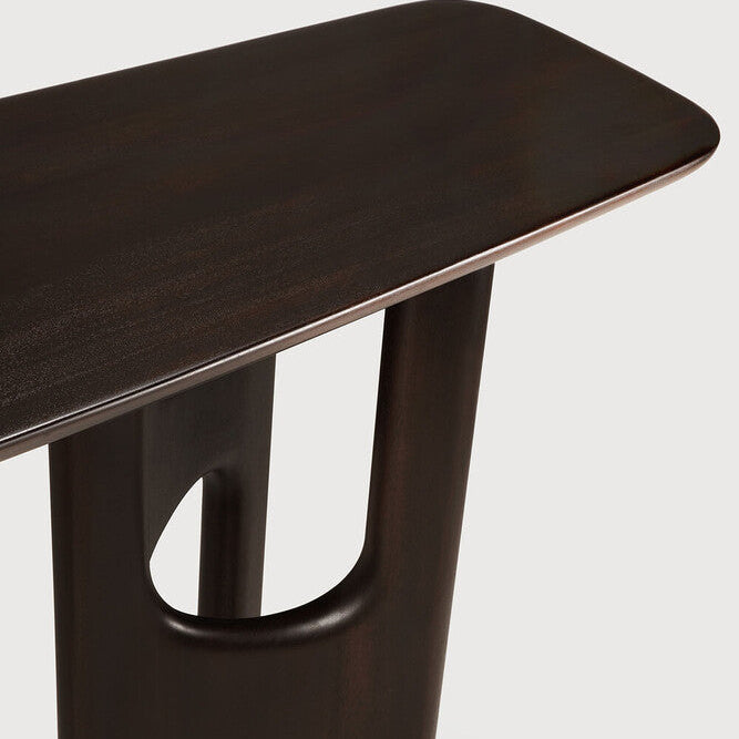 Ethnicraft Flow Console in mahogany, FSC-certified solid mahogany