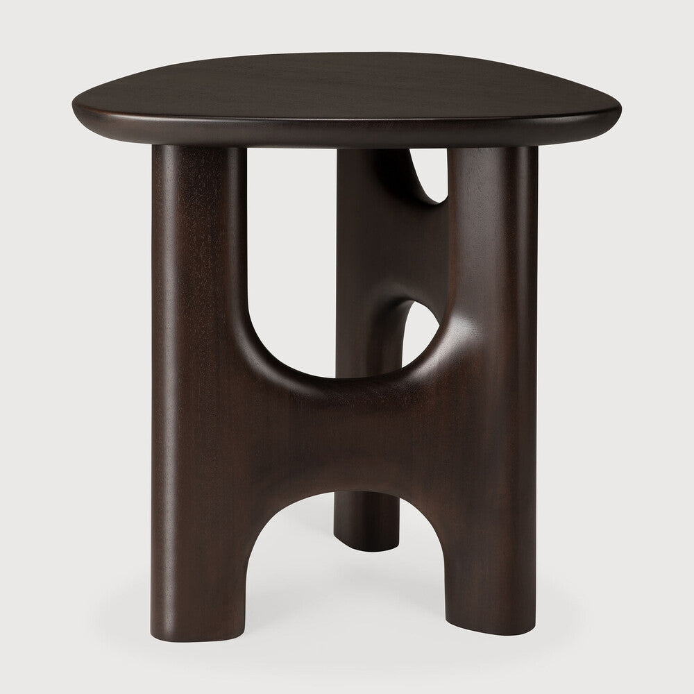 Ethnicraft Flow Side Table in mahogany, FSC-certified solid mahogany