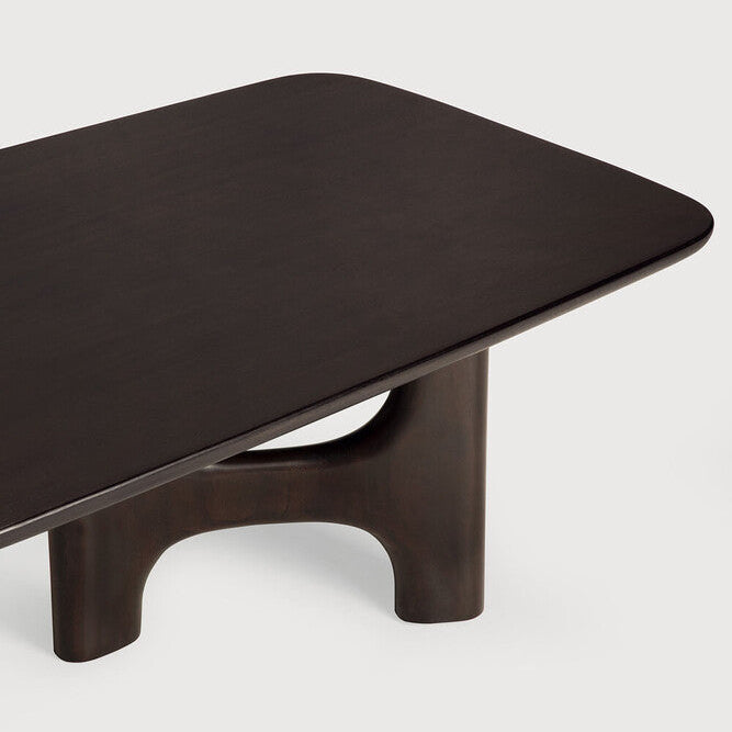 Ethnicraft Flow Coffee Table in mahogany, FSC-certified solid mahogany