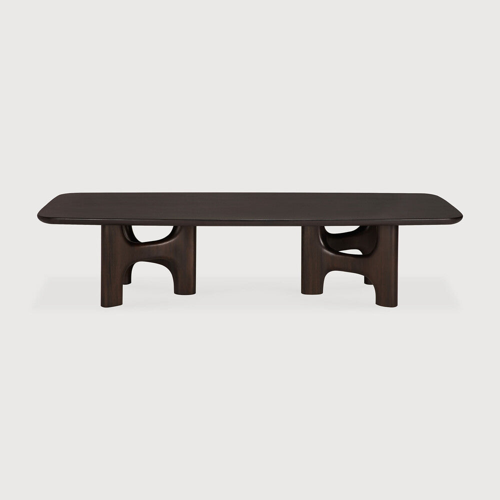 Ethnicraft Flow Coffee Table in mahogany, FSC-certified solid mahogany
