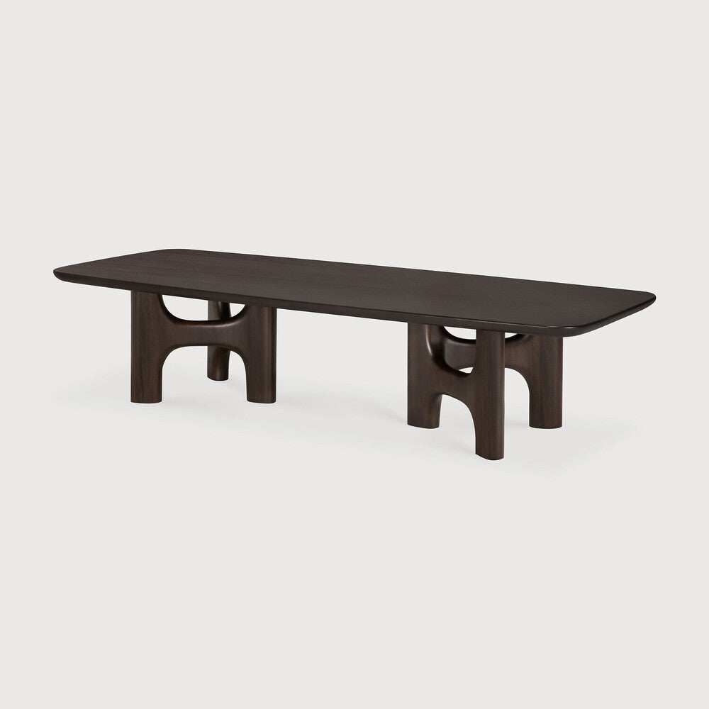Ethnicraft Flow Coffee Table in mahogany, FSC-certified solid mahogany