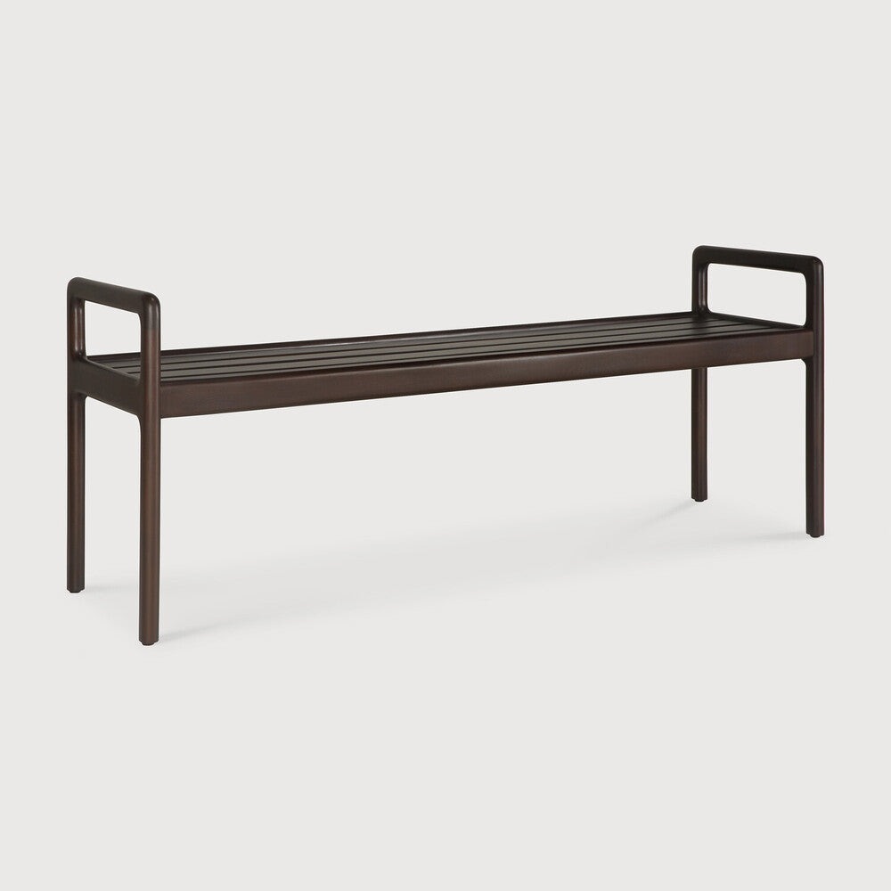 Ethnicraft Jack Bench Frame in mahogany, FSC-certified solid mahogany with varnished finish
