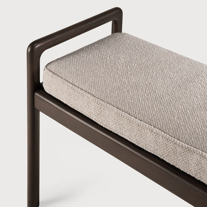Detail of Ethnicraft Jack Bench in Mahogany Dark Brown, no cushion