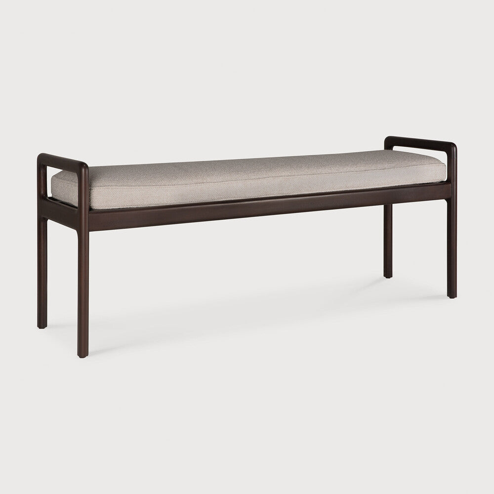 Ethnicraft Jack Bench in Mahogany Dark Brown, no cushion