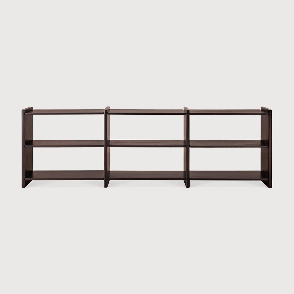 Ethnicraft Mortise Rack 103 in in Rose Brown, solid mahogany