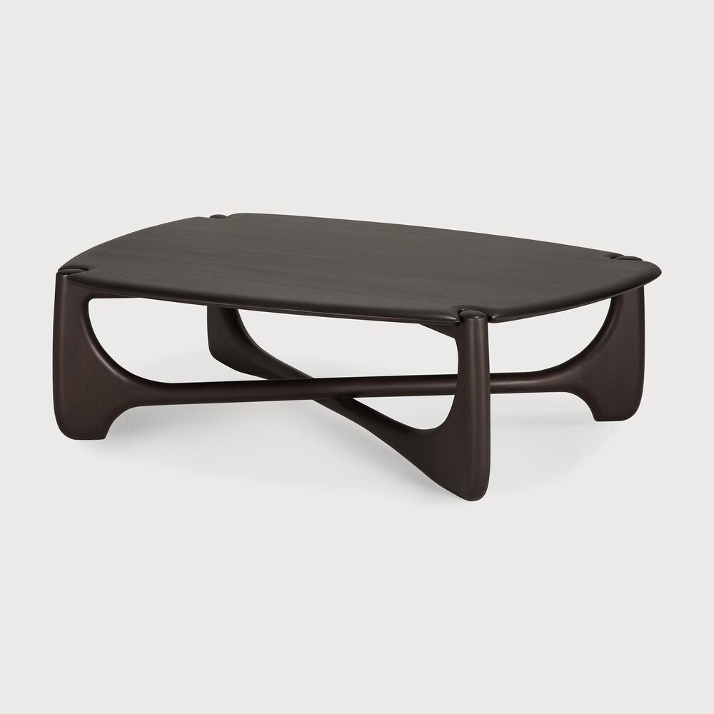 Ethnicraft Pi Coffee Table in mahogany, FSC-certified solid mahogany with varnished finish