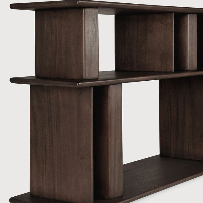 Ethnicraft Block Sofa Console with FSC-certified solid mahogany frame