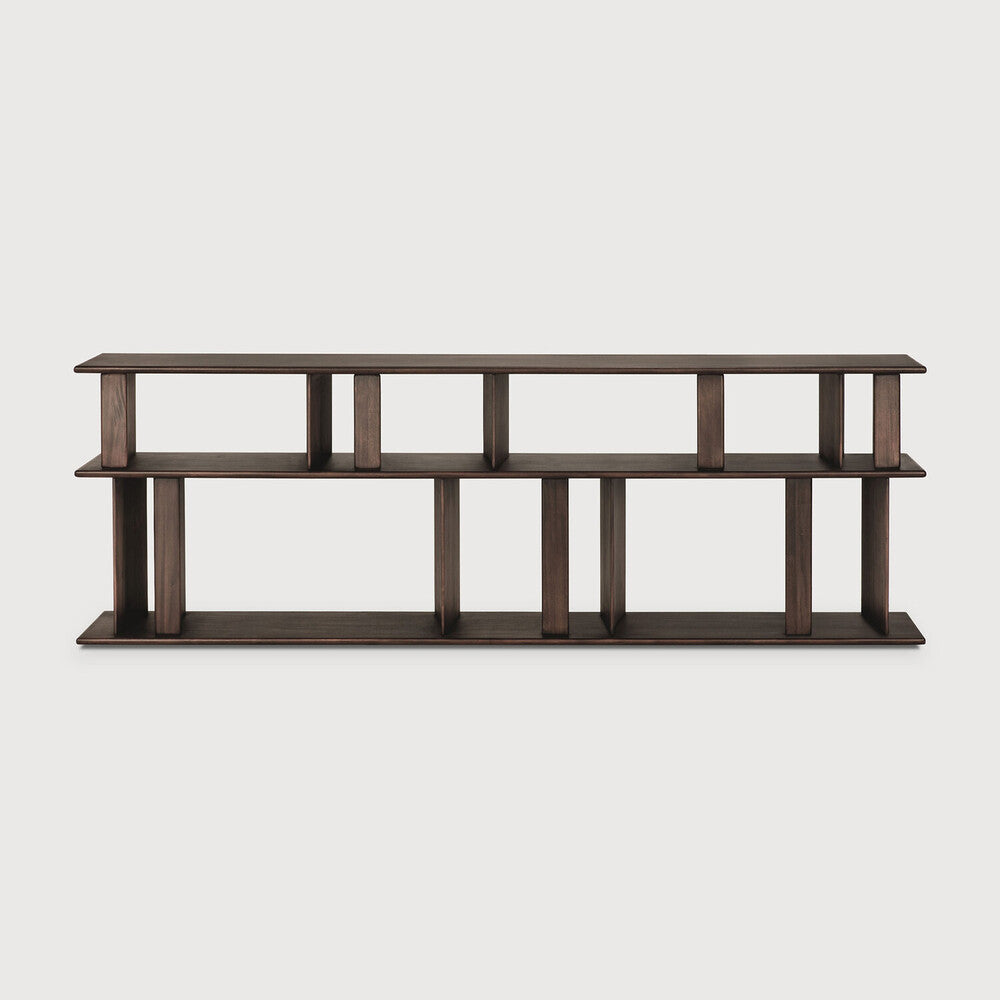 Ethnicraft Block Sofa Console with FSC-certified solid mahogany frame