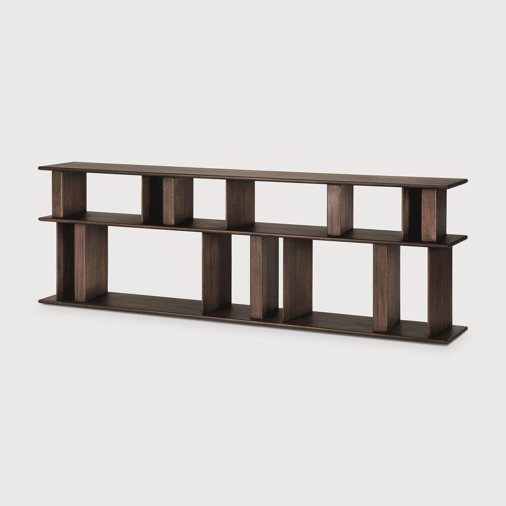 Ethnicraft Block Sofa Console with FSC-certified solid mahogany frame