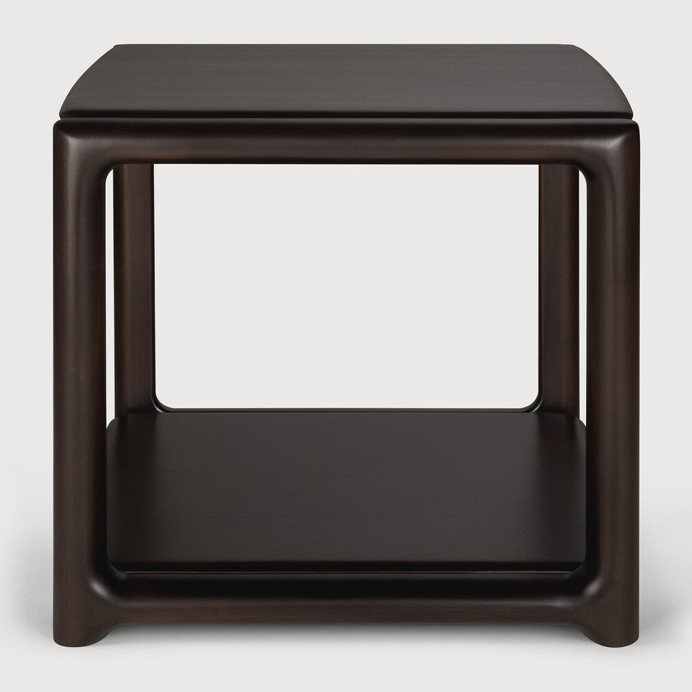 Ethnicraft Eda Side Table in Rose Brown, solid mahogany