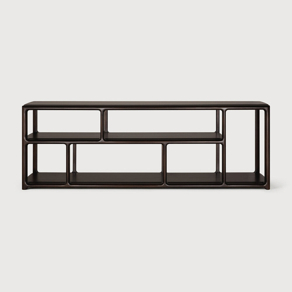 Ethnicraft Eda Rack low in Rose Brown, solid mahogany