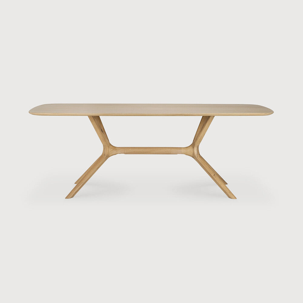 Ethnicraft X Dining Table in oak styled in a dining room