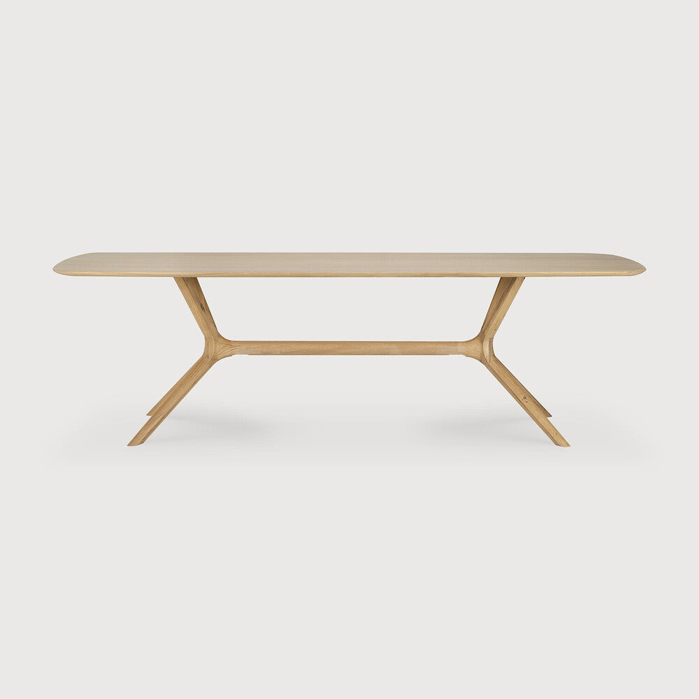 Ethnicraft X Dining Table in oak styled in a dining room