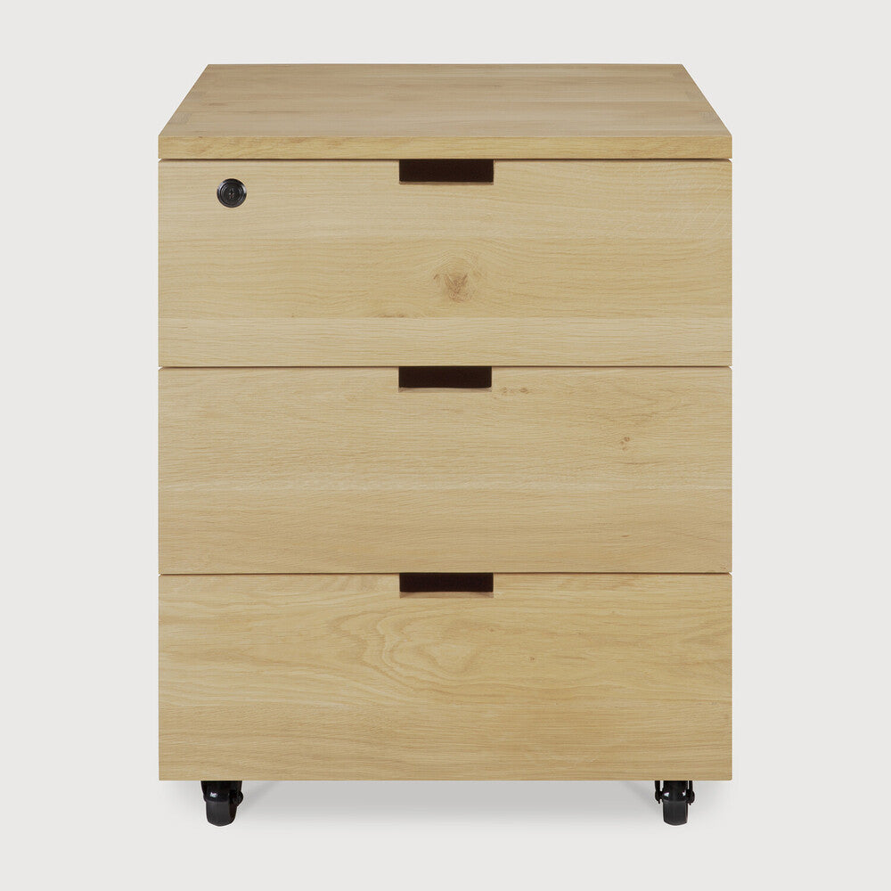 Ethnicraft Billy Drawer Unit in oak, FSC-certified solid oak with oiled finish