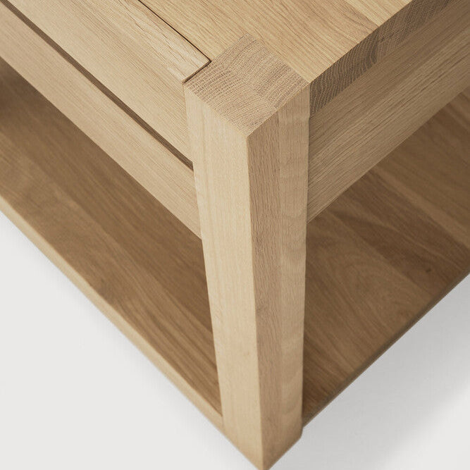 Ethnicraft Azur Bedside Table, FSC-certified solid wood furniture by Belgian brand
