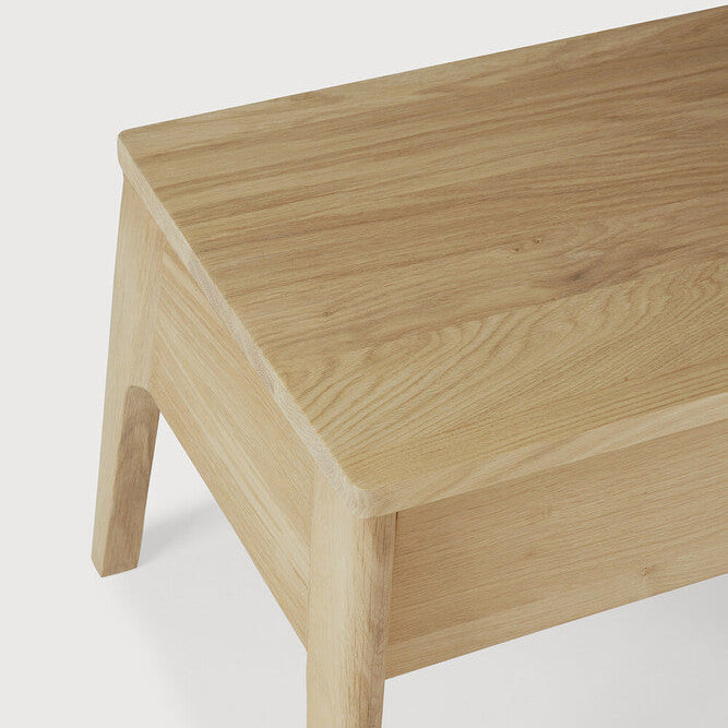 Ethnicraft Air Bedside Table in oak, FSC-certified solid oak