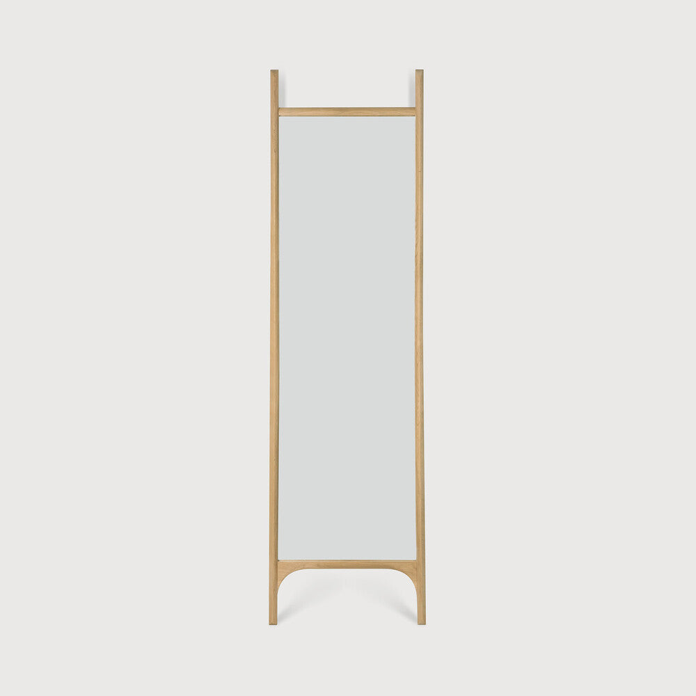 Ethnicraft Pi Floor Mirror with bronzed glass and Belgian craftsmanship
