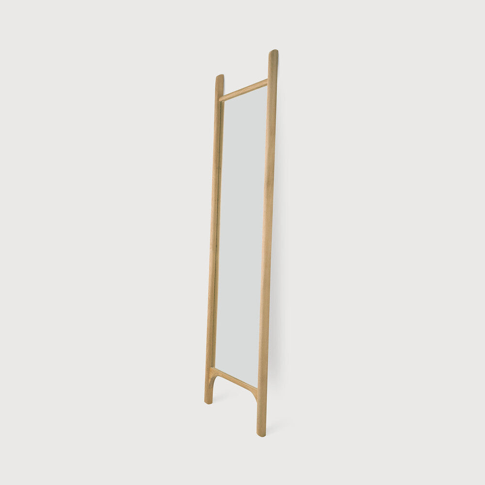 Ethnicraft Pi Floor Mirror with bronzed glass and Belgian craftsmanship