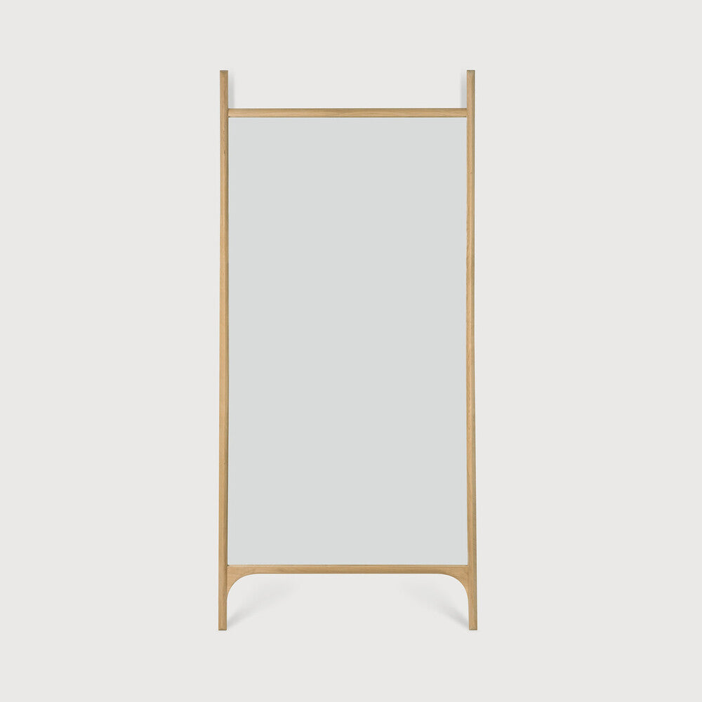 Ethnicraft Pi Floor Mirror with bronzed glass and Belgian craftsmanship