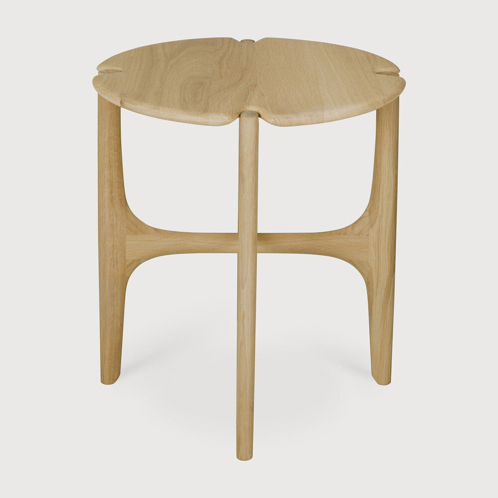 Ethnicraft PI Side Table in oak, FSC-certified solid oak with varnished finish