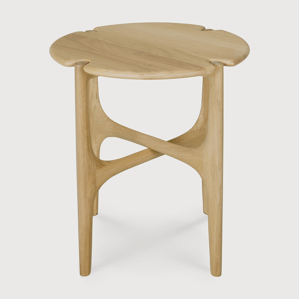 Ethnicraft PI Side Table in oak, FSC-certified solid oak with varnished finish