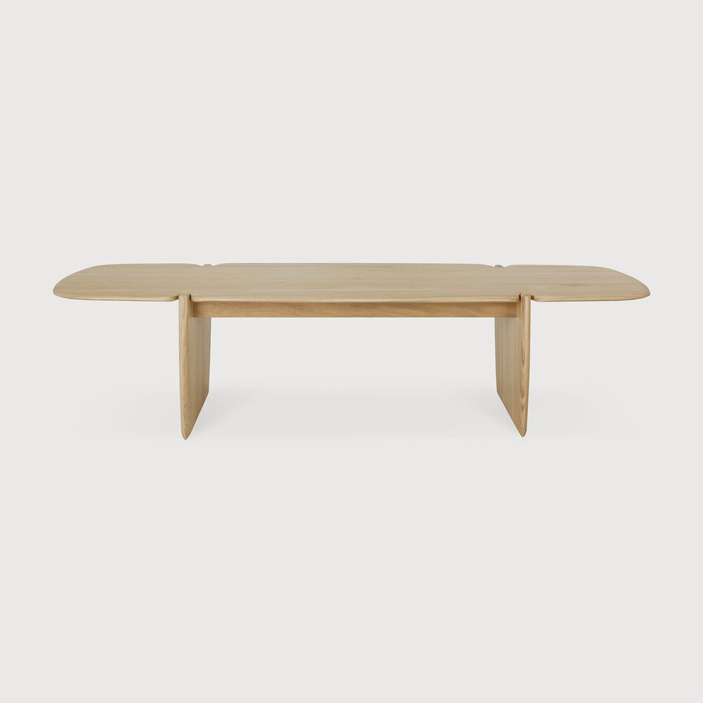 Ethnicraft Pi Coffee Table in oak, FSC-certified solid oak with varnished finish
