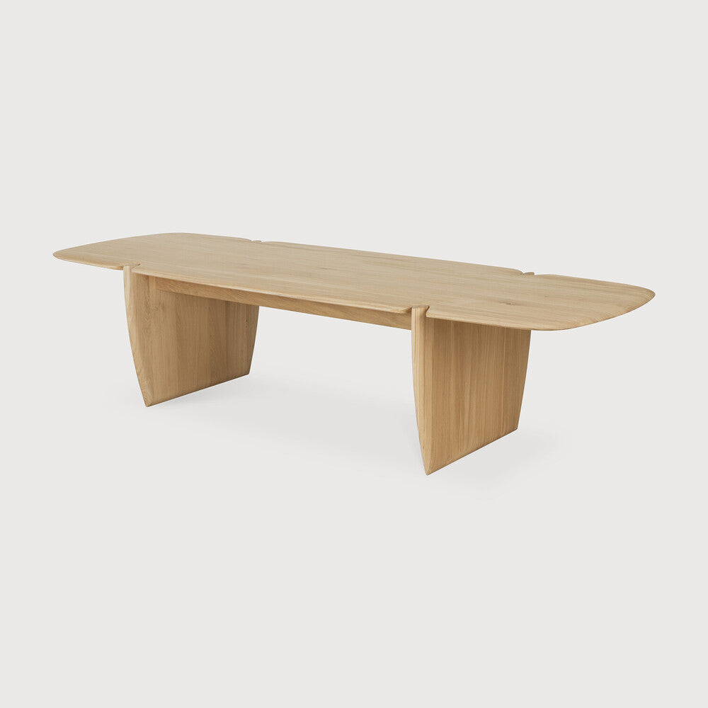 Ethnicraft Pi Coffee Table in oak, FSC-certified solid oak with varnished finish