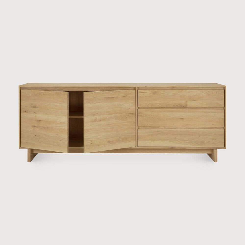 Ethnicraft Wave Sideboard, FSC-certified solid wood furniture by Belgian brand