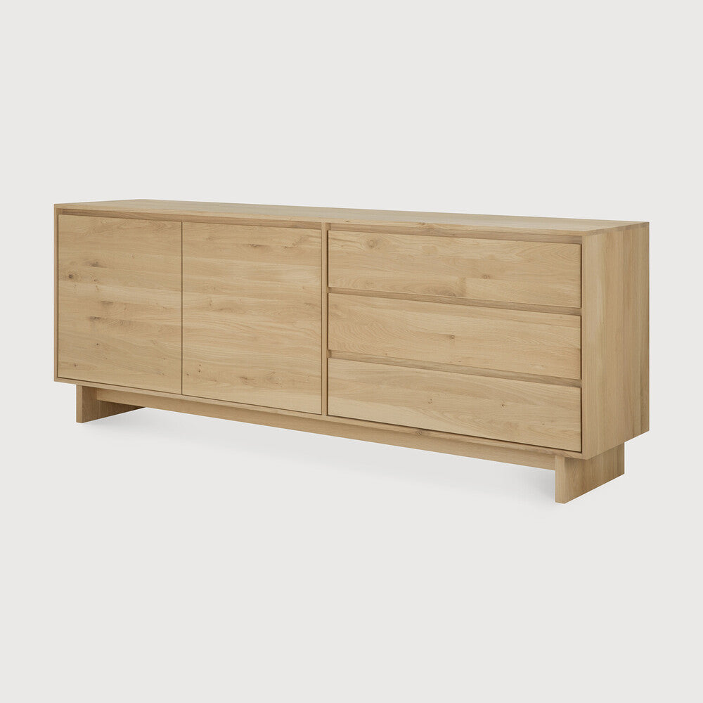 Ethnicraft Wave Sideboard, FSC-certified solid wood furniture by Belgian brand